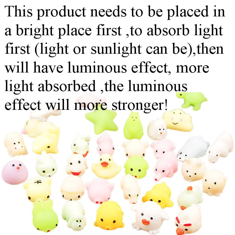 Cute Mini Luminous Mochi Cat Toys