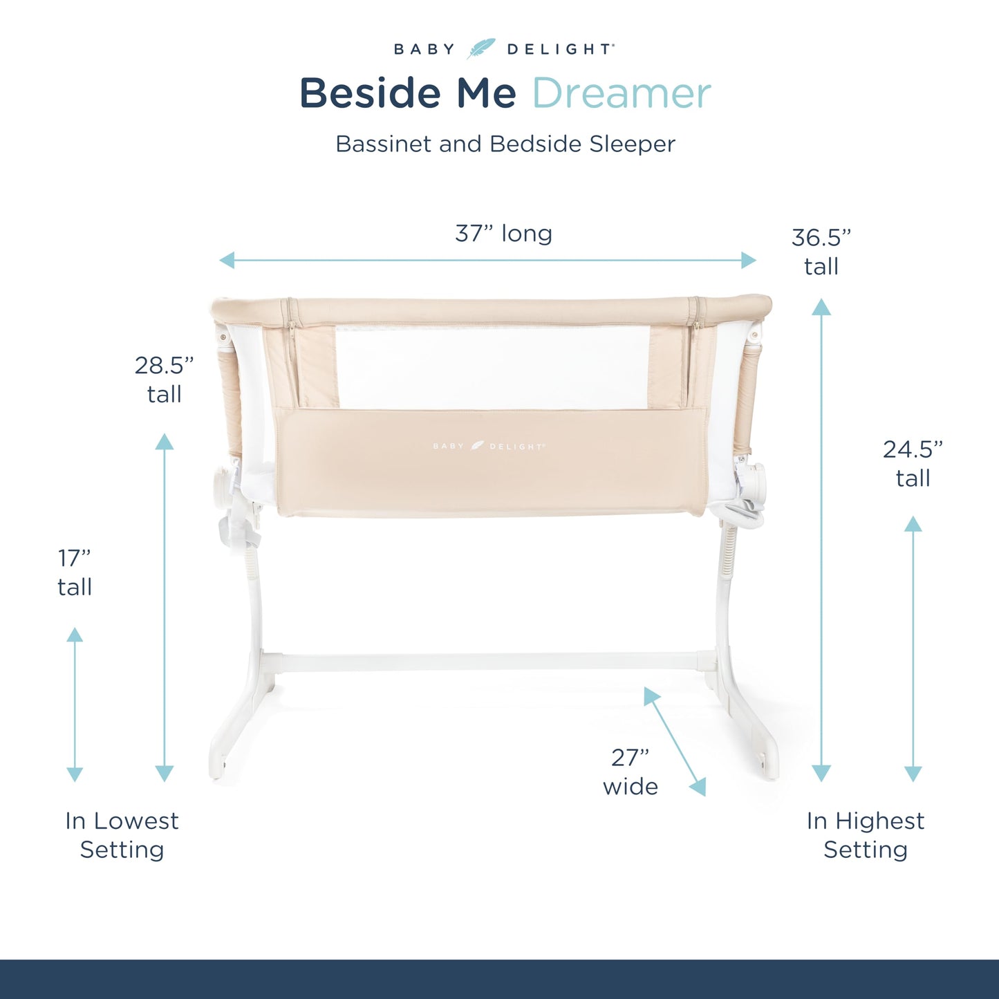 Baby Delight Beside Me Dreamer Bassinet Bedside Sleeper