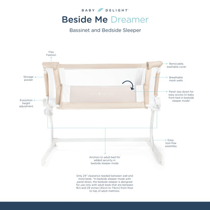 Baby Delight Beside Me Dreamer Bassinet Bedside Sleeper