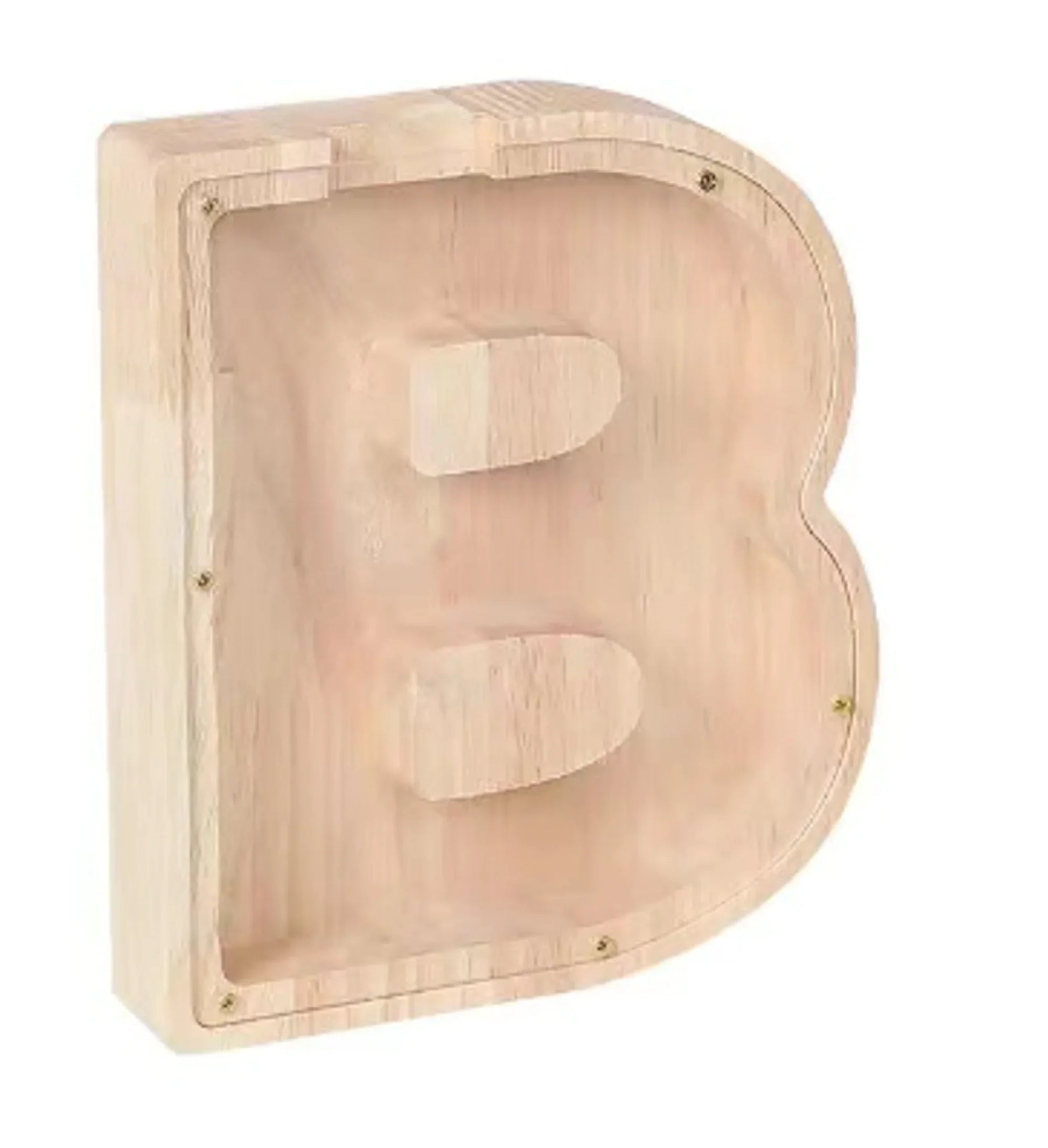 26 Letter Piggy Bank Wooden Coin Money Saving Box